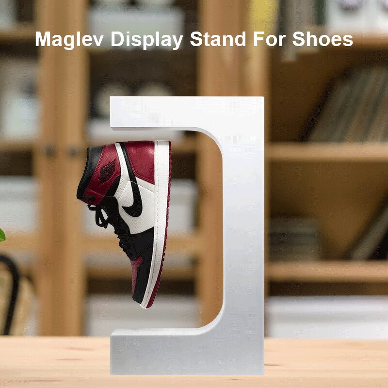 Magnetic Floating Shoes Display Manufacturer - Fashion Levitating Stand Shop Display for Fancy Shoes with LED Lighting Racks