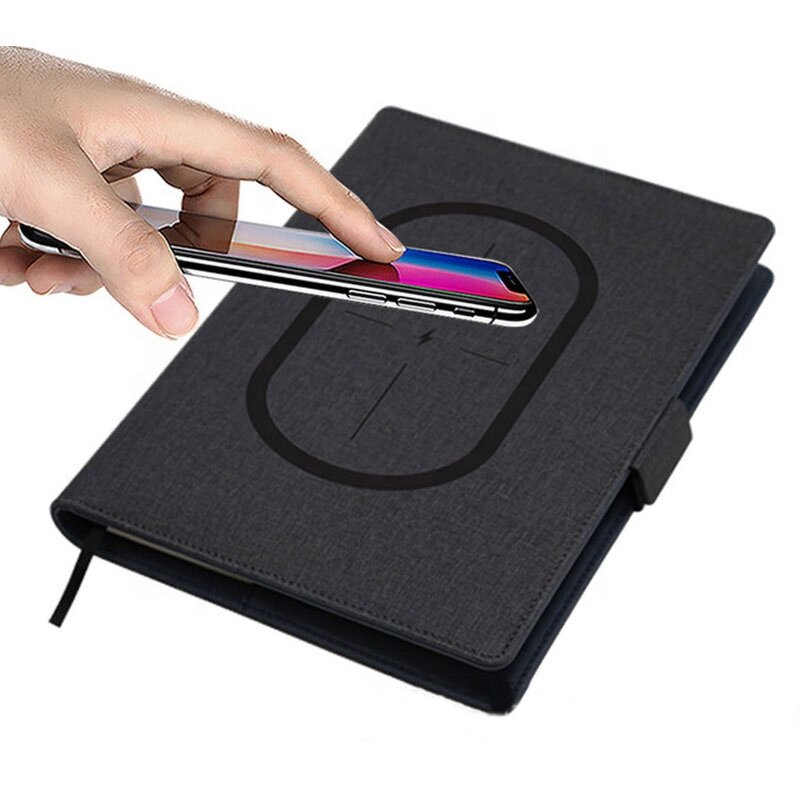 Diary Notebook Manufacturer - Custom A5 PU Agenda with 10W Power Bank Promotional LI-Polymer Battery Features Custom LOGO