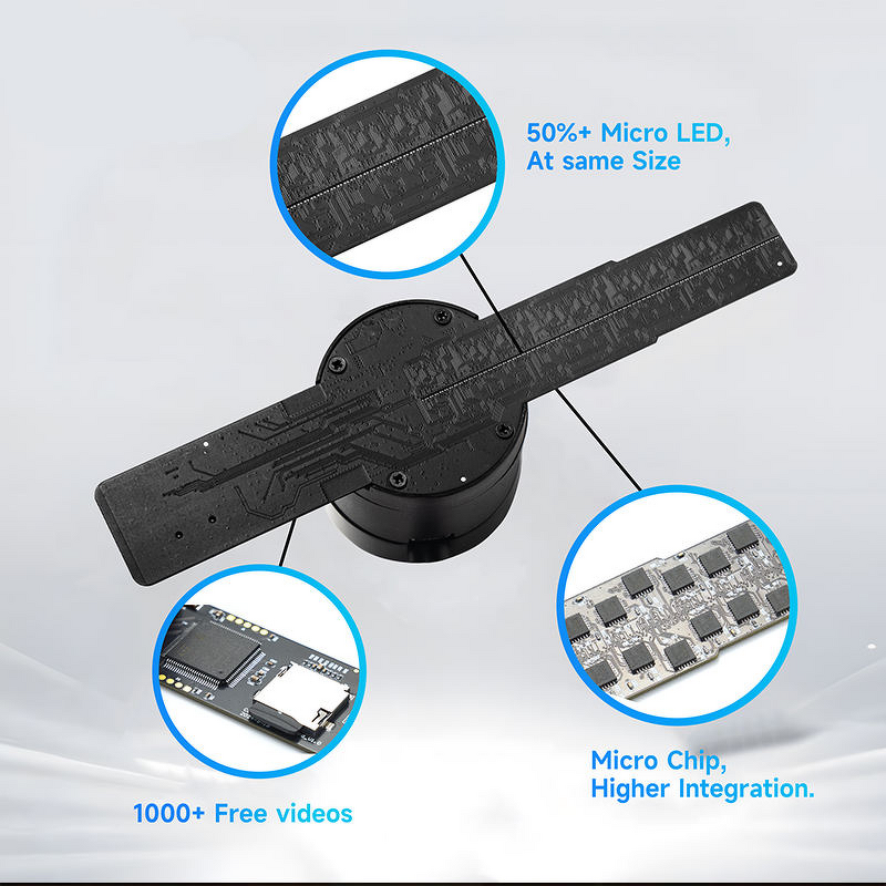 Hologram Gift Display Manufacturer - Mini Table Type High Resolution 3D Hologram Projector Fan Advertising Equipment