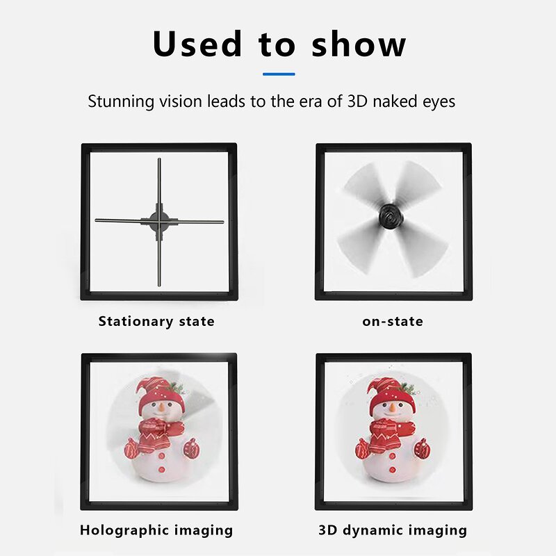 3D Holographic Display Manufacturer - 45-105cm 3d Hologram Technology Projector Fan with Cover