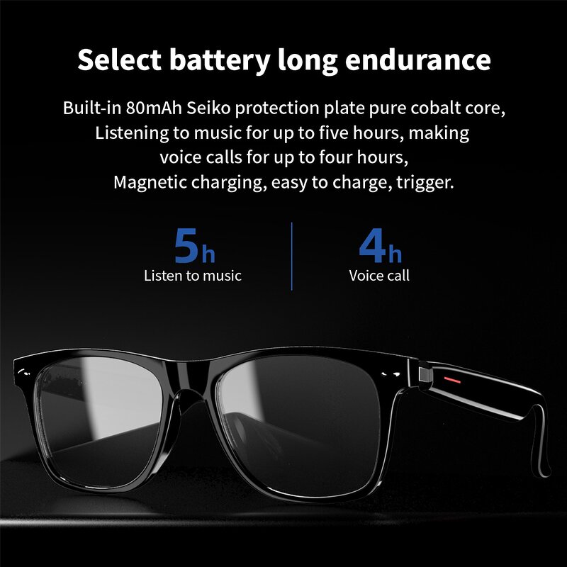 Smart Audio Glasses Manufacturer - E13-C Wireless BT Enabled Smart Wearable Headset for Music and Talking