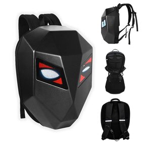 LED Display Backpack Manufacturer - Dynamic Knight Design Waterproof Smart Laptop with LED Lights Hard Shell Motorcycle Use