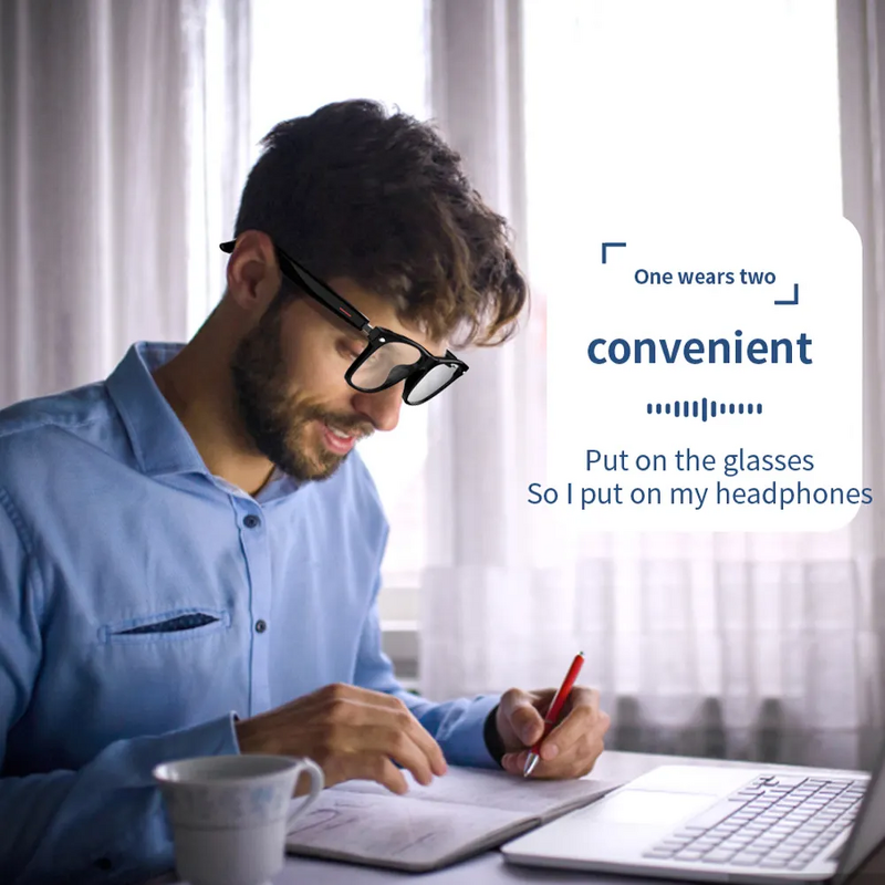 Smart Glasses Manufacturer - E13-C for Men Women BT Call Voice Assistant IP65 Waterproof Anti-blue UV for Drive Intelligent