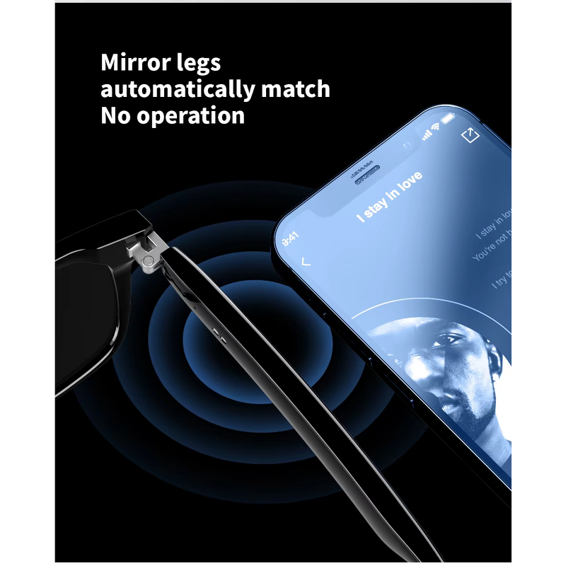 Smart Glasses Manufacturer - Fashion Sunglass Wireless Headphones Glasses with Bluetooth Earphones