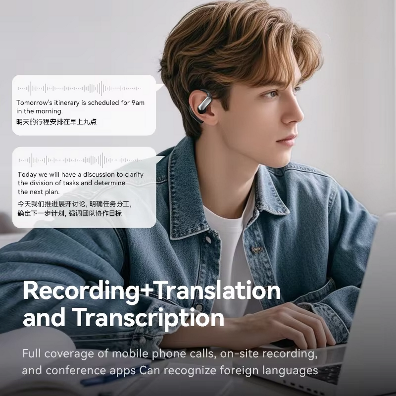 TWS Translation Earbuds Manufacturer - 2025 New With Screen Online Translation Multilingual M118 AI Smart Headphones