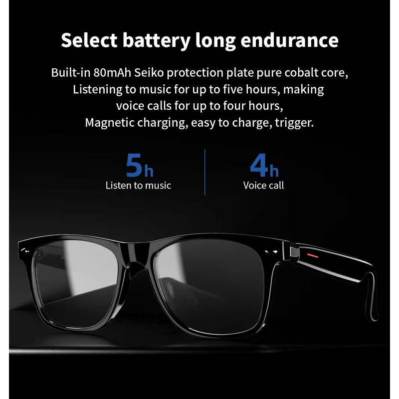 Smart Glasses Manufacturer - E13-C for Men Women BT Call Voice Assistant IP65 Waterproof Anti-blue UV for Drive Intelligent