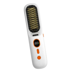 Cordless Hair Straightener Brush Manufacturer - New Portable Wireless Infrared Heated Comb with Digital LCD Display