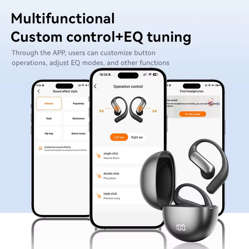 AI Translator Earbuds Manufacturer - Hot Sale Fashion Instant Translation Open Wearing Ear Hanging Truly Wireless Bass Sound Sports