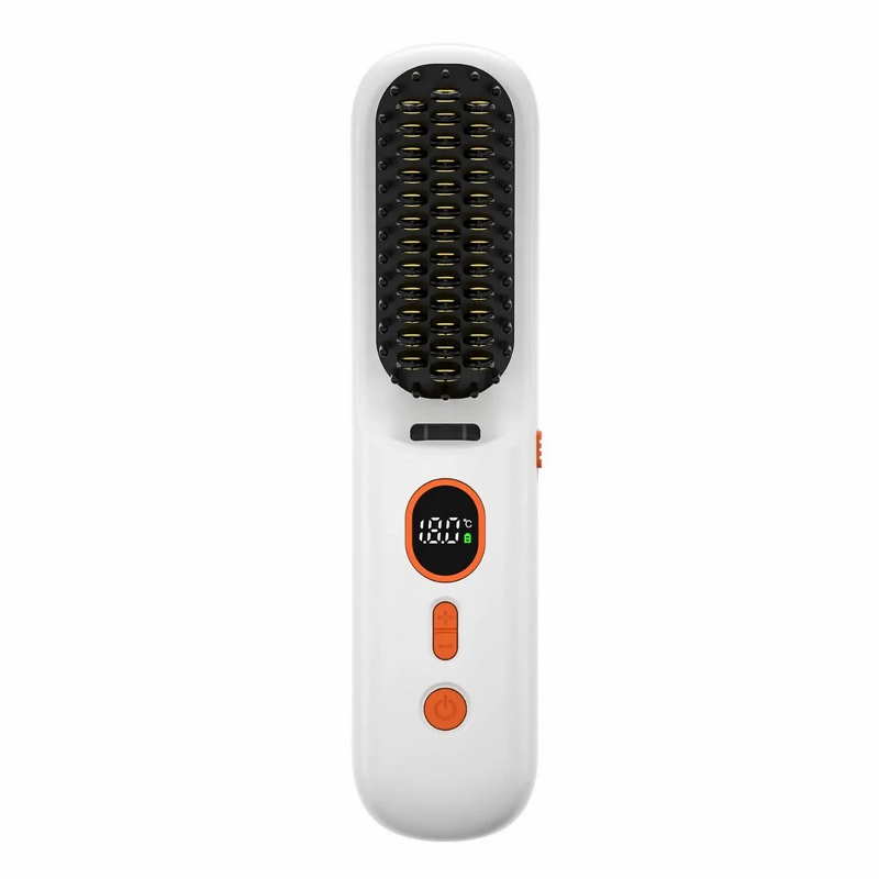 USB Hair Straightening Comb Manufacturer - 2-in-1 Rechargeable with Negative Ion Portable Heated Hair Styler for Outdoor and Hotel