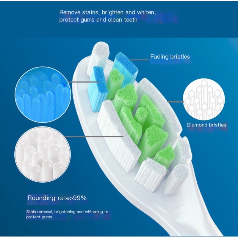 Electric Toothbrush Head Manufacturer - 2025 New Mold Compatible for PS HX9034 Medium for All HX3-6-8-9 Series G2 Black for Hotels