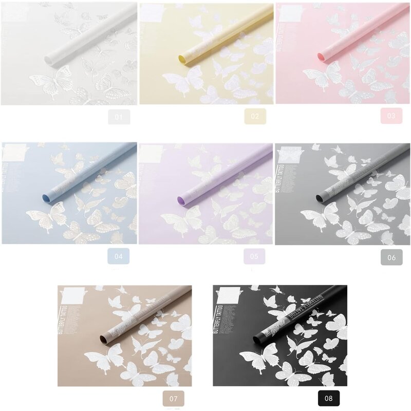 Butterfly Flower Wrapping Paper Manufacturer - 20 Sheets Waterproof Florist Bouquet Supplies DIY Crafts Gift Packaging