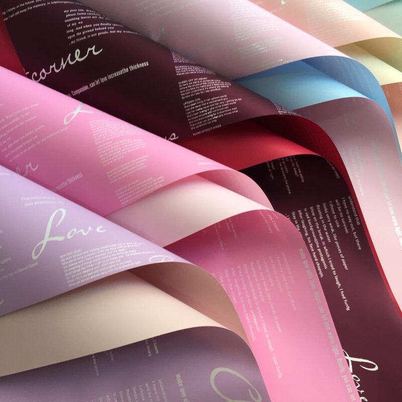 PVC Coated Flower Wrapping Paper Manufacturer - Wholesale OYA Double-Color Waterproof for Bouquet Packaging and Materials