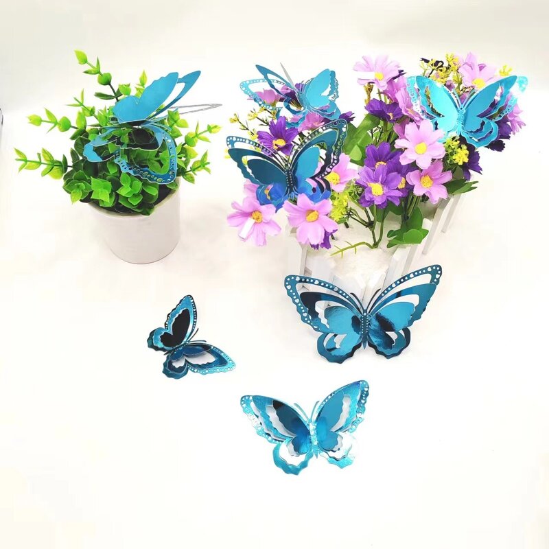 Hollowed-Out Butterfly Wall Sticker Manufacturer - 2025 New Design 3D Stereoscopic Self-Adhesive for Graduation Christmas Party