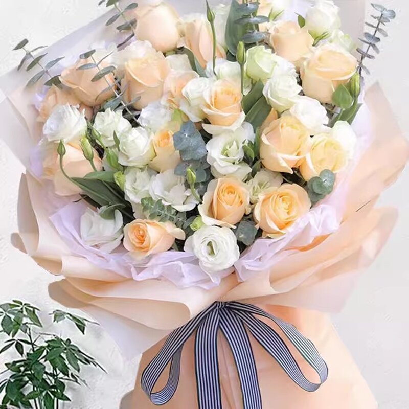 Floral Bouquet Wrapping Paper Manufacturer - Wholesale Translucent Waterproof Korean Solid Color Fog Paper