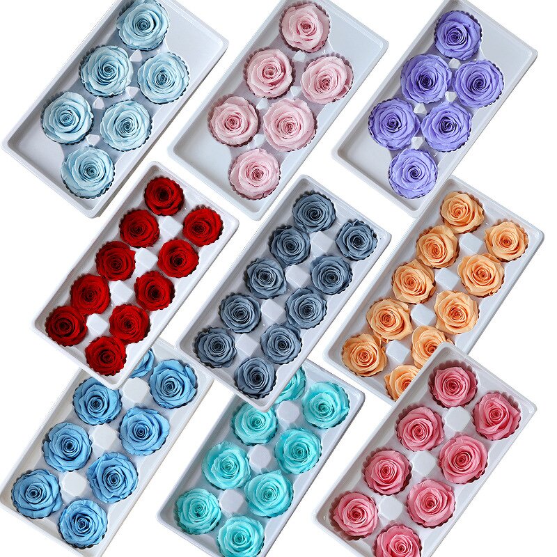 Preserved Real Roses Manufacturer - 8 Heads Decorative Everlasting Flowers Handmade DIY for Valentine's Day & Mother's Day Gift