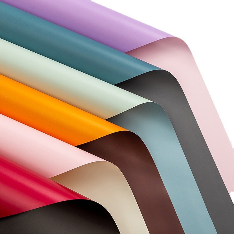 Flower Wrapping Paper Manufacturer - Wholesale Double-sided Solid-color Waterproof Korean-style Floral Bouquet Wrapping