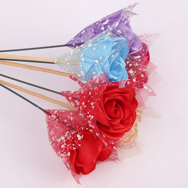 Flower Wrapping Mesh Paper Manufacturer - 1 Roll Snow Dots Waterproof Resin 100% Polyester Florist Bouquet for Wedding Birthday