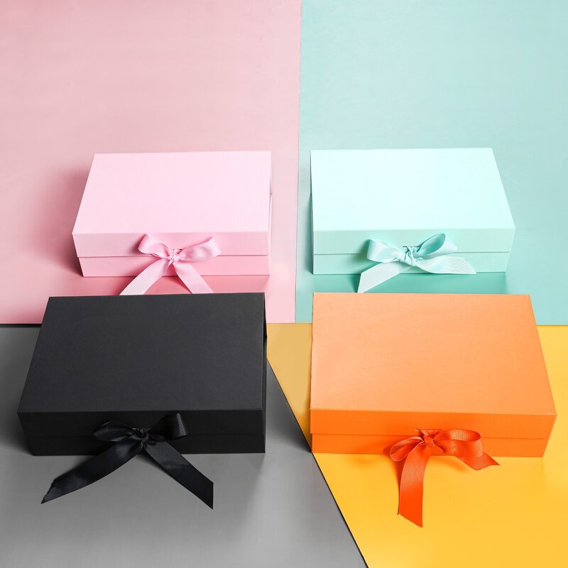 Bow Tie Packaging Box Manufacturer - Wholesale Solid Color Art Folding Gift Box in Folder Type for Presentations and Decorations