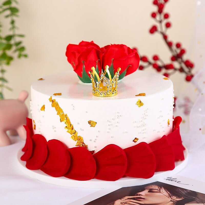 Birthday Cake Crown Ornament Manufacturer - Small Baroque Flowers Child's Dress up Crown for Thanksgiving Factory Price Wholesale
