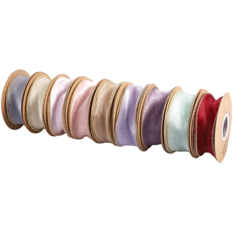 Chiffon Ribbon Spool Manufacturer - 4cm Sheer Organza for Crafts Floral Bouquets Wedding Car Party Decorations