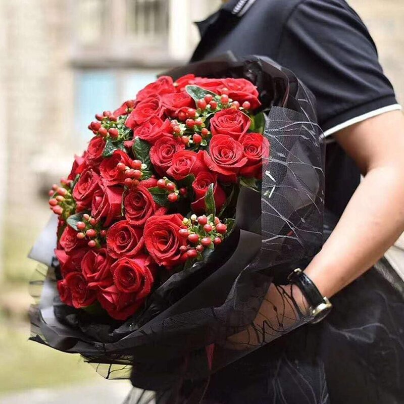 Floral Lace Mesh Wrap Manufacturer - Korean Soft Polyester Paper Roll Florist Supplies for Bouquets and Gift Wrapping