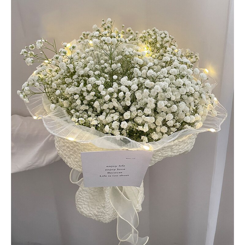 Korean Floral Mesh Wrapping Paper Manufacturer - 28cm x 2m Light Flower Ruffled Yarn for Gift Packaging and Decoration