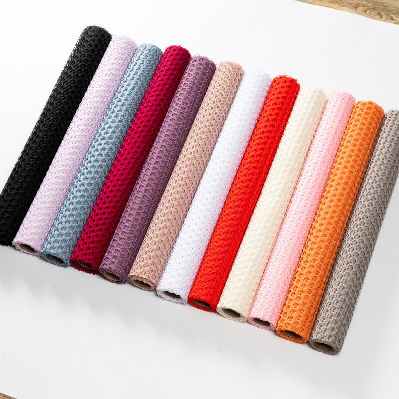 Heart Mesh Floral Packaging Paper Manufacturer - Wholesale Korean Plastic Synthetic Gravure Printing Flower Wrapping Mesh