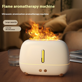 Ultrasonic Atomizer Manufacturer - Seven Color Gradient Creative Mute Household Aromatherapy Flame Humidifier with USB Power 1-Year Warranty