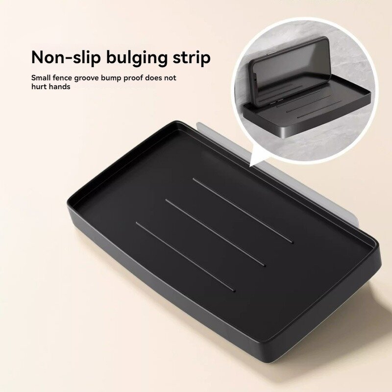 Bathroom Storage Rack Manufacturer - Wall-Mounted with Toilet Phone Holder Embedded Tray and Mobile Phone Stand for Hotels