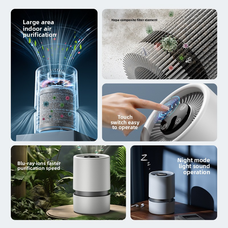 Home Air Purifier Manufacturer - Customizable WiFi Small Size Removes Secondhand Smoke PM2.5 Aromatherapy Plastic Wholesale