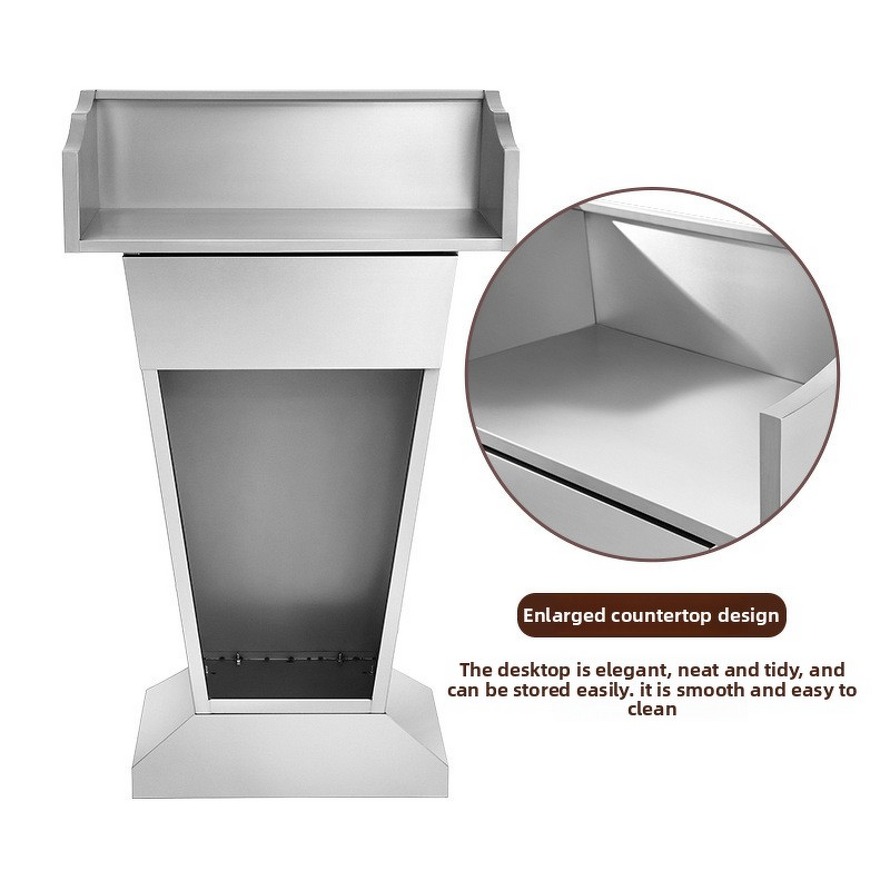 Event Podium Manufacturer - Stainless Steel Host Counter for Hotel Reception Registration Desk Customer Information and Security Guide