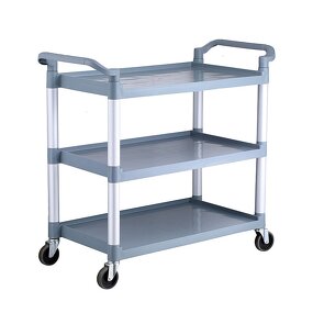 Serving Cart Manufacturer - Hotel Tier Food & Beverage Delivery Housekeeping Utility Cart Restaurant Supplies Service Plastic Service Trolley