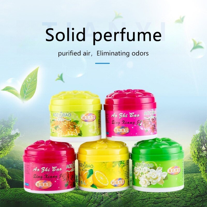 Solid Perfume Manufacturer - Alcohol-Free Multi-Purpose Air Freshener Blocks Portable Small Solid Fragrance Case for Car Indoor Closet Hotels