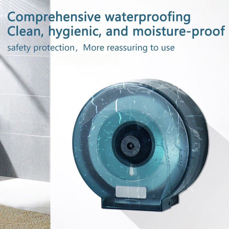 Toilet Paper Box Manufacturer - Wall-Mounted Large Plate Hotel Bathroom Amenities Non-Perforated Roll Paper Tube Tissue Box