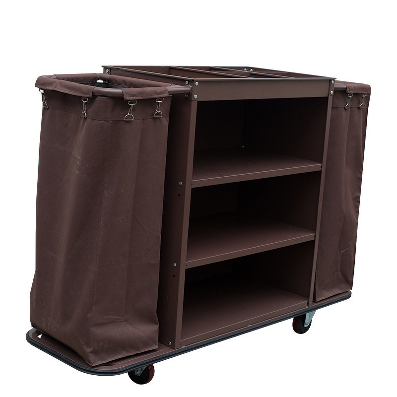 Housekeeping Trolley Manufacturer - Hotel Plastic and Metal Linen Cart for Work Cleaning & Storage Service for Guesthouses & Offices