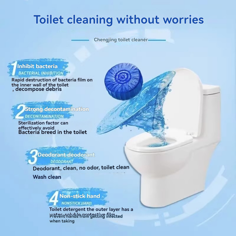Toilet Cleaner Pad Manufacturer - Blue Bubble for Hotels Durable Antibacterial Strong Deodorizing Decontaminating Fresh Pad for Bathrooms