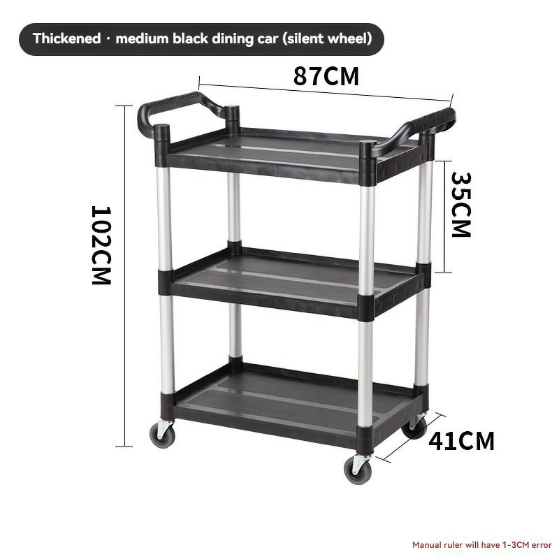 Serving Cart Manufacturer - Hotel Tier Food & Beverage Delivery Housekeeping Utility Cart Restaurant Supplies Service Plastic Service Trolley