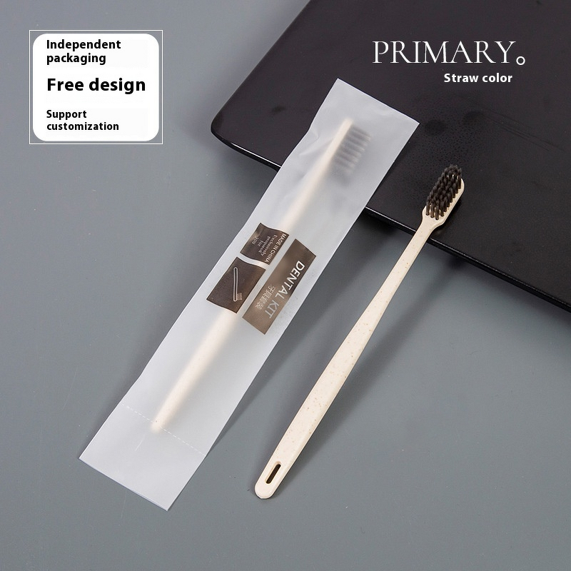 Toothbrush Set Manufacturer - Wholesale Hotel Disposable Soft Bristle Straw Design Plastic with Toothpaste & Comb B&B Hotel Supplies