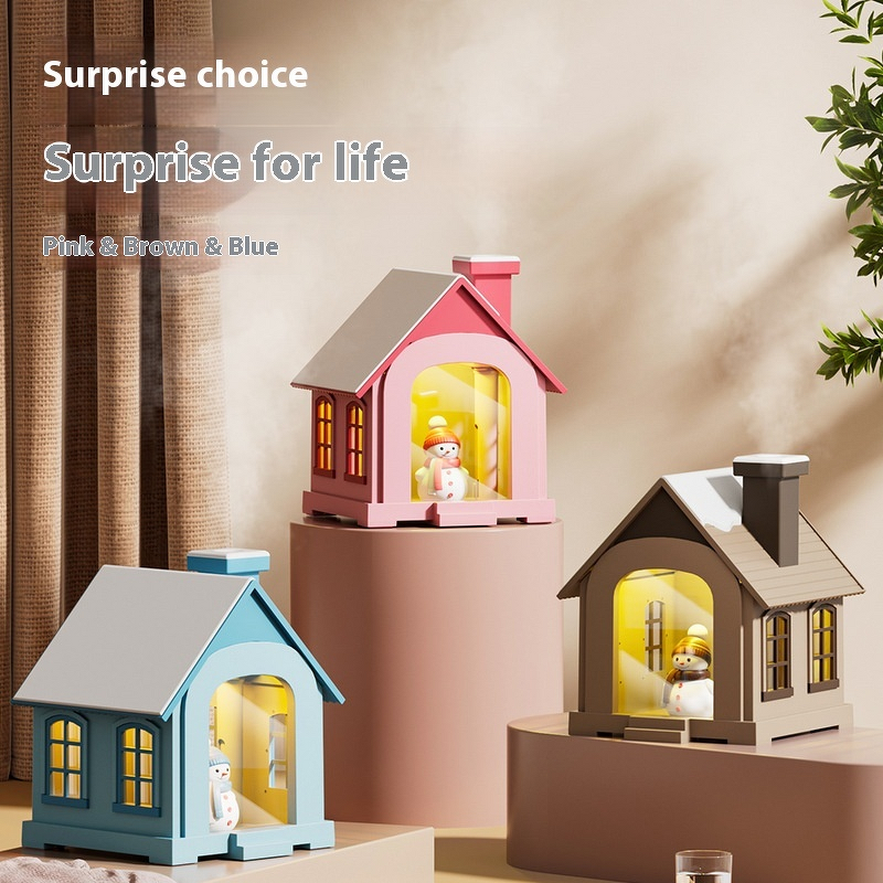 Desktop USB Humidifier Manufacturer - Christmas Warm Light Night Light Small Igloo Home Bedroom Air Fog Aromatherapy Plastic Plug Gift