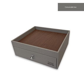 Leather Tissue Box Manufacturer - Guangzhou Five-Star Hotel Room Eco-Friendly Simple Creative Wood Grain Trash Can Set Remote Hotel Amenities