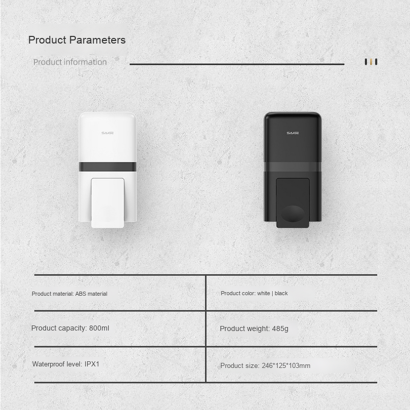 Soap Dispenser Manufacturer - Wall-Mounted Hanging Bottle Press No-Punch Design for Hotel Shampoo Shower Gel Battery Operated Household Use