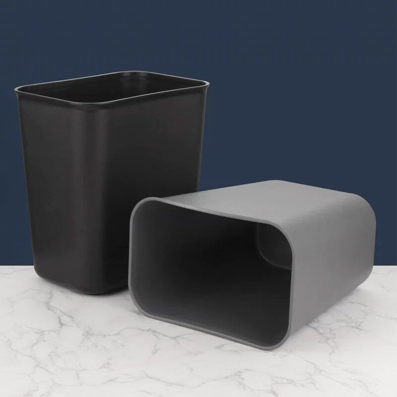 Garbage Bin Manufacturer - Square Flame-Retardant Thick Eco-Friendly Portable Paper Basket Rack for Kitchen Restaurant Office Hotel Use