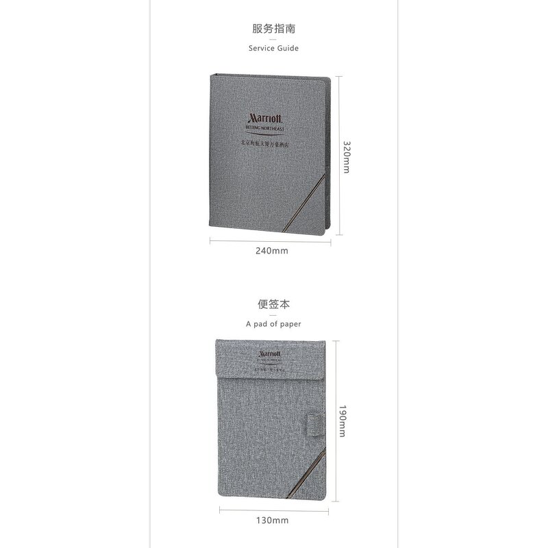 PU Leather Hotel Amenities Manufacturer - Factory Direct Eco-Friendly European Gray Notepad Trash Can Tissue Box for Commercial Office Hotel