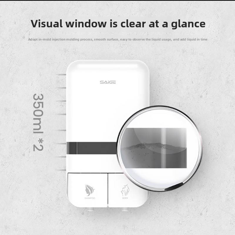 Shampoo Dispenser Manufacturer - Wall-Mounted Press-Type Bathroom Commercial Hotel Soap Shower Gel Bottle USB Battery Powered No-Drill Design