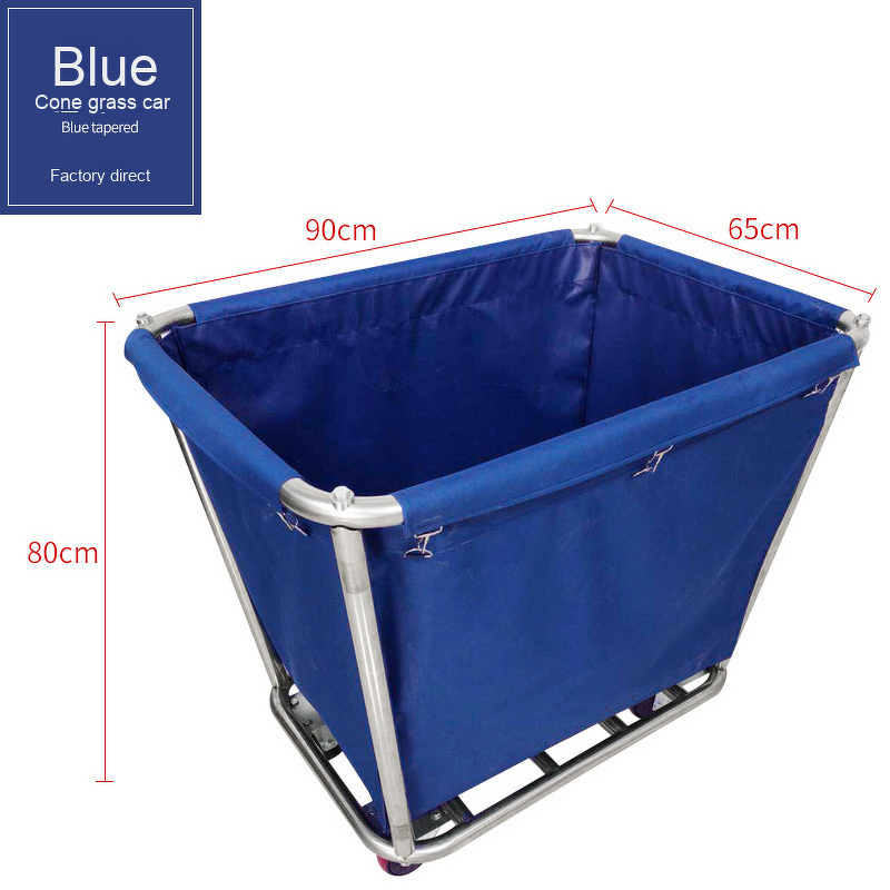 Linen Cart Manufacturer - Thickened Conical Stainless Steel Disassembly Assembly Collection Cart for Hotel Restaurant Guest Room Laundry