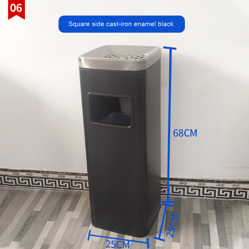 Trash Can Manufacturer - Direct Sorting Stainless Steel Vertical for Shopping Mall Hotel Lobby Outdoor Side-Mounted Floor Bucket Eco-Friendly