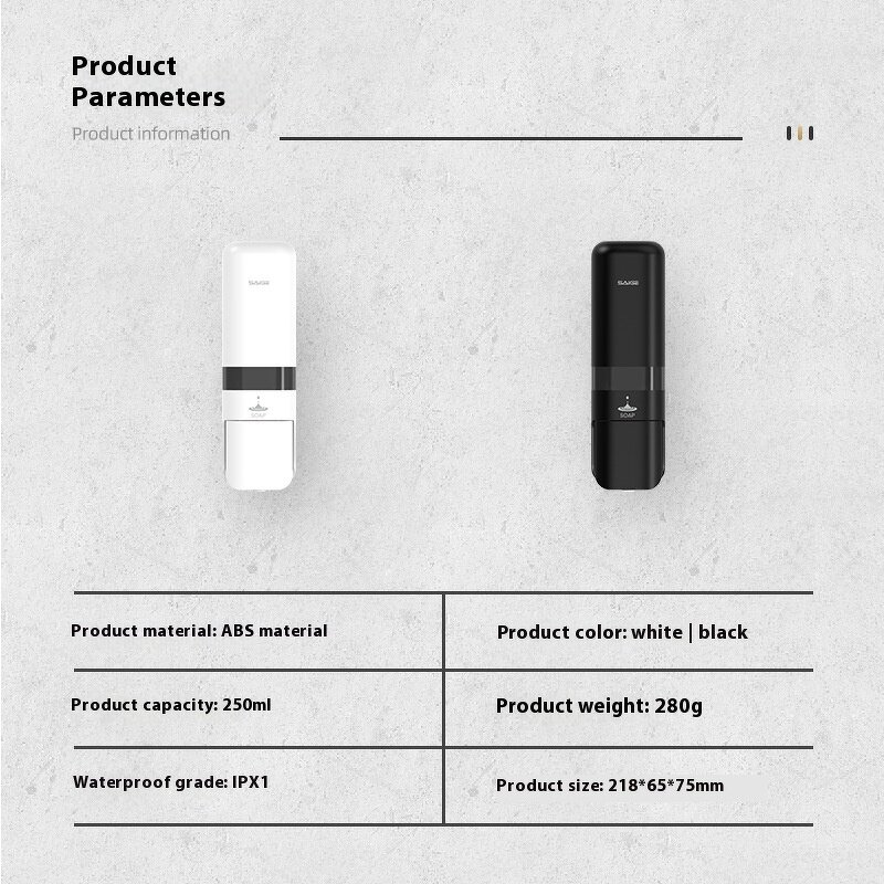 Soap Dispenser Manufacturer - Cross-Border Manufacturers Directly Supply 250ml Manual Pressure Wall-Mounted Single-Head Hand Sanitizer for Home