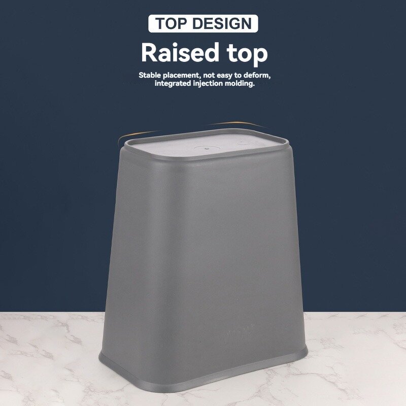 Trash Bin Manufacturer - Durable Flame-Retardant Plastic Hotel for Guest Room Household Office Toilet Paper Basket Rectangular Commercial