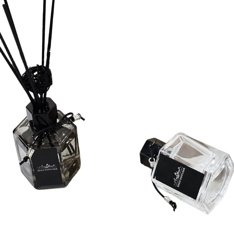 Reed Diffuser Manufacturer - Hot Sale Black Color with Fiber Sticks Fragrance Aroma Air Freshener for Home Wellness for Hotel Amenities