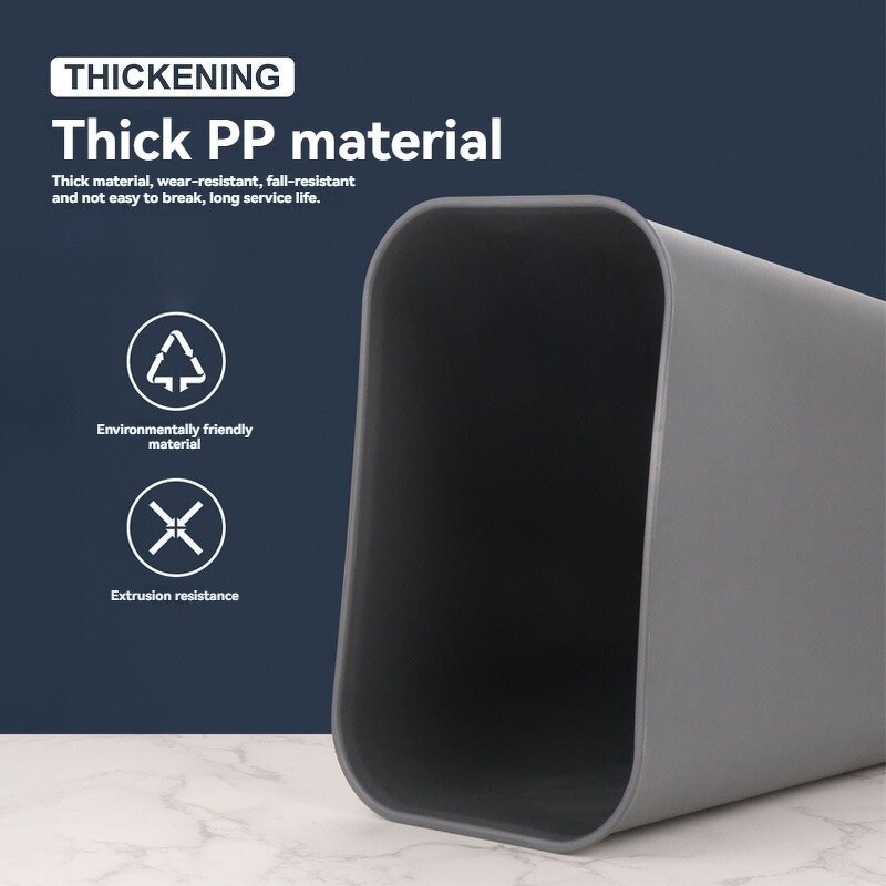 Trash Bin Manufacturer - Durable Flame-Retardant Plastic Hotel for Guest Room Household Office Toilet Paper Basket Rectangular Commercial